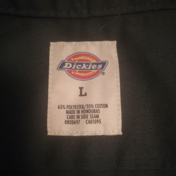 Dickies short sleeve work shirt Size L Charcoal and Khaki - Picture 3 of 9